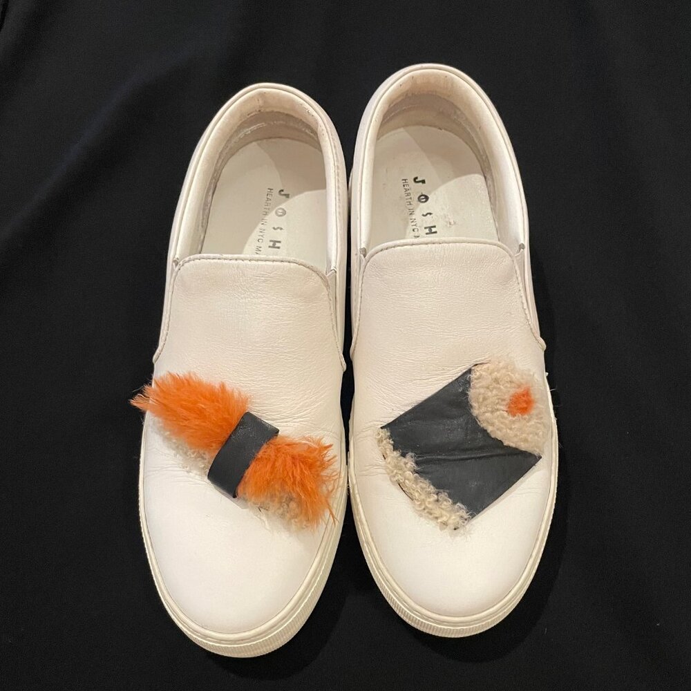 Joshua Sanders Women's Sneakers White Sushi Slip On Made In Italy Size6.5